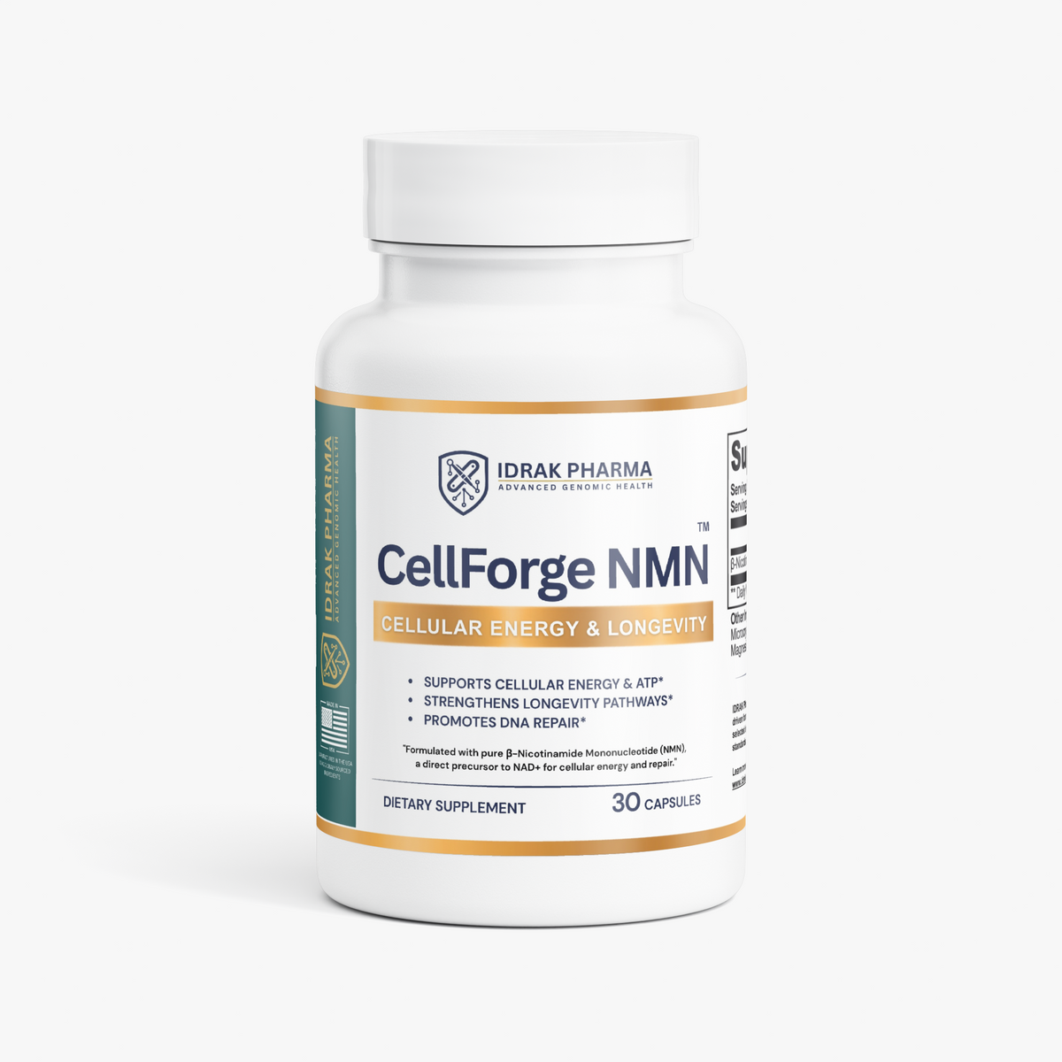 CellForge NMN™ 500 mg Capsules for NAD+ & Cellular Energy Support by Idrak Pharma
