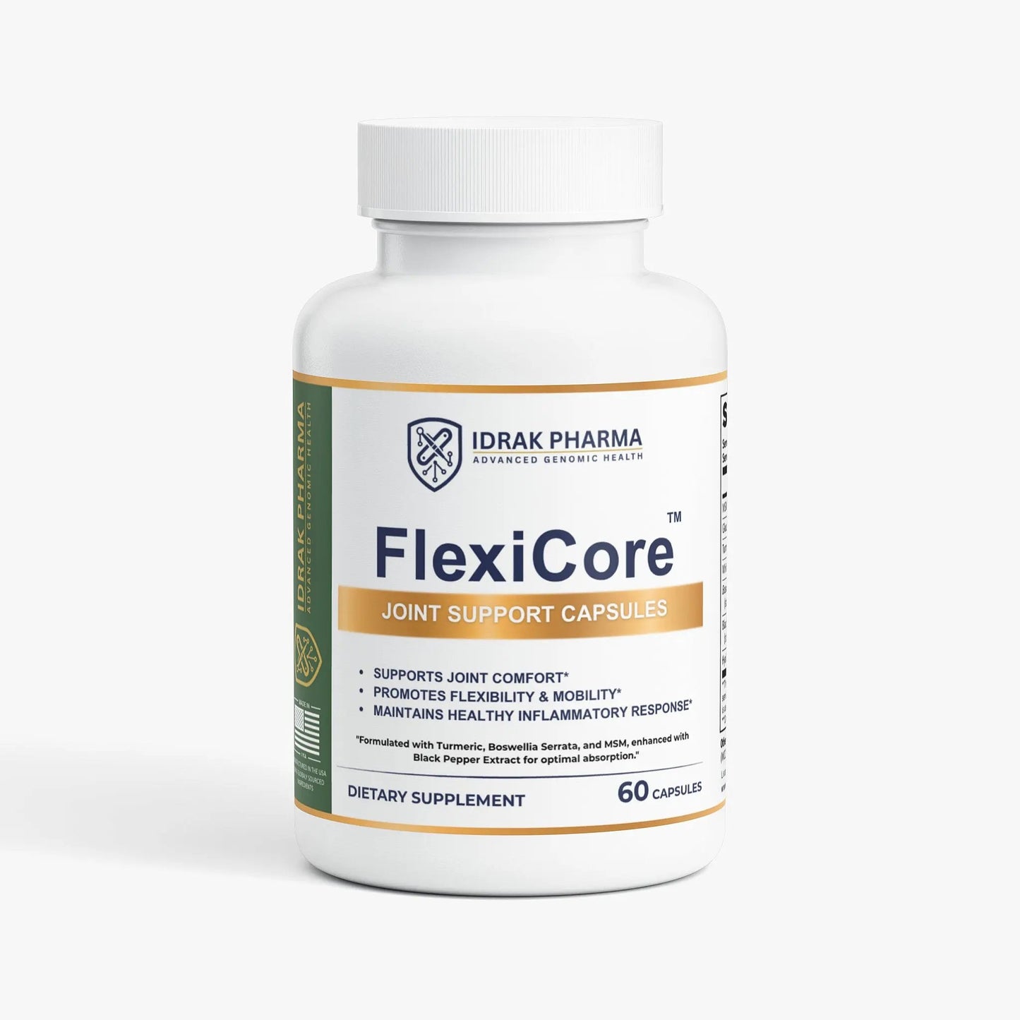 FlexiCore Joint Support Supplement bottle front label