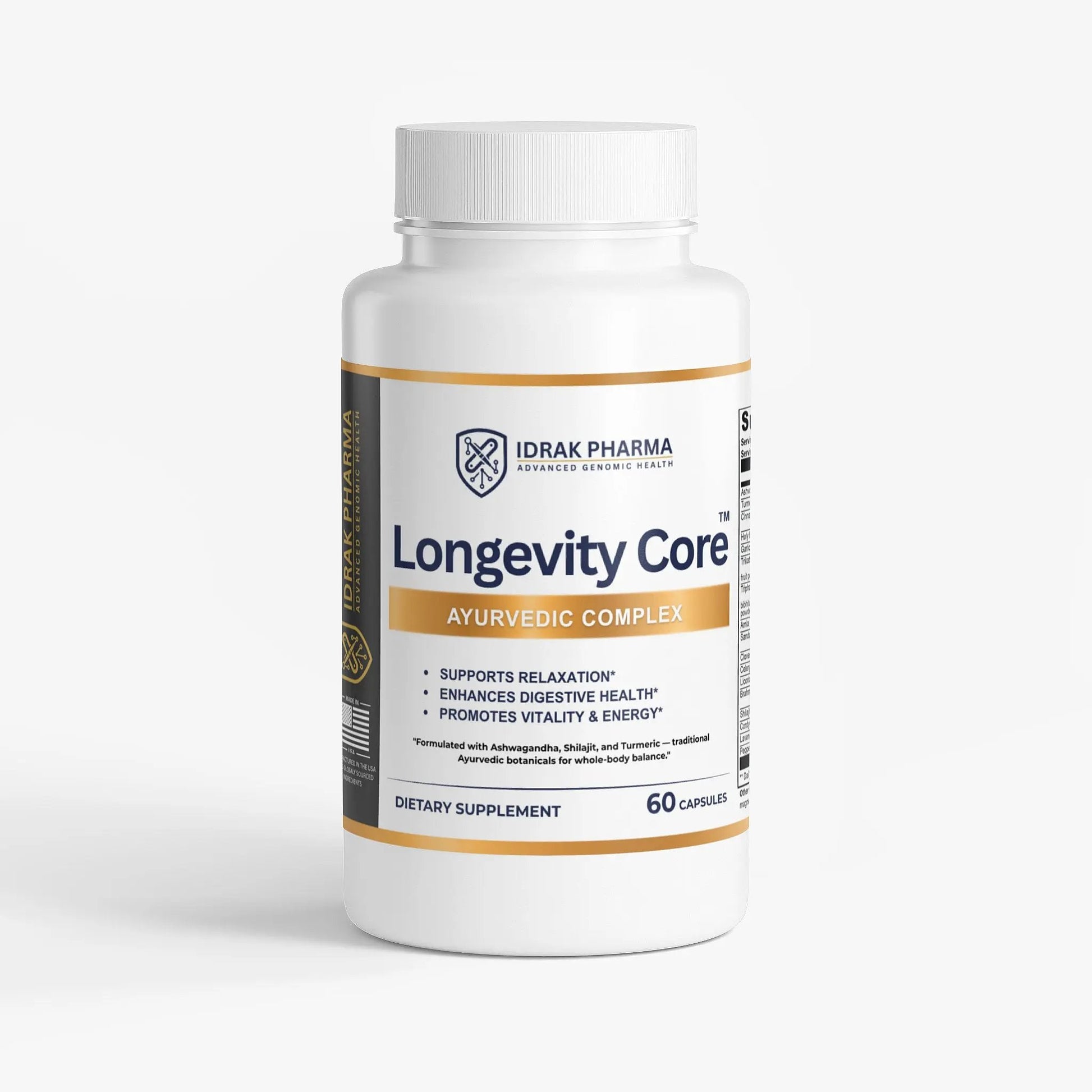 Longevity Core Ayurvedic Wellness Capsules - Idrak Pharma