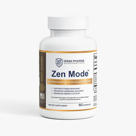 Zen Mode Ashwagandha Capsules supplement bottle front label