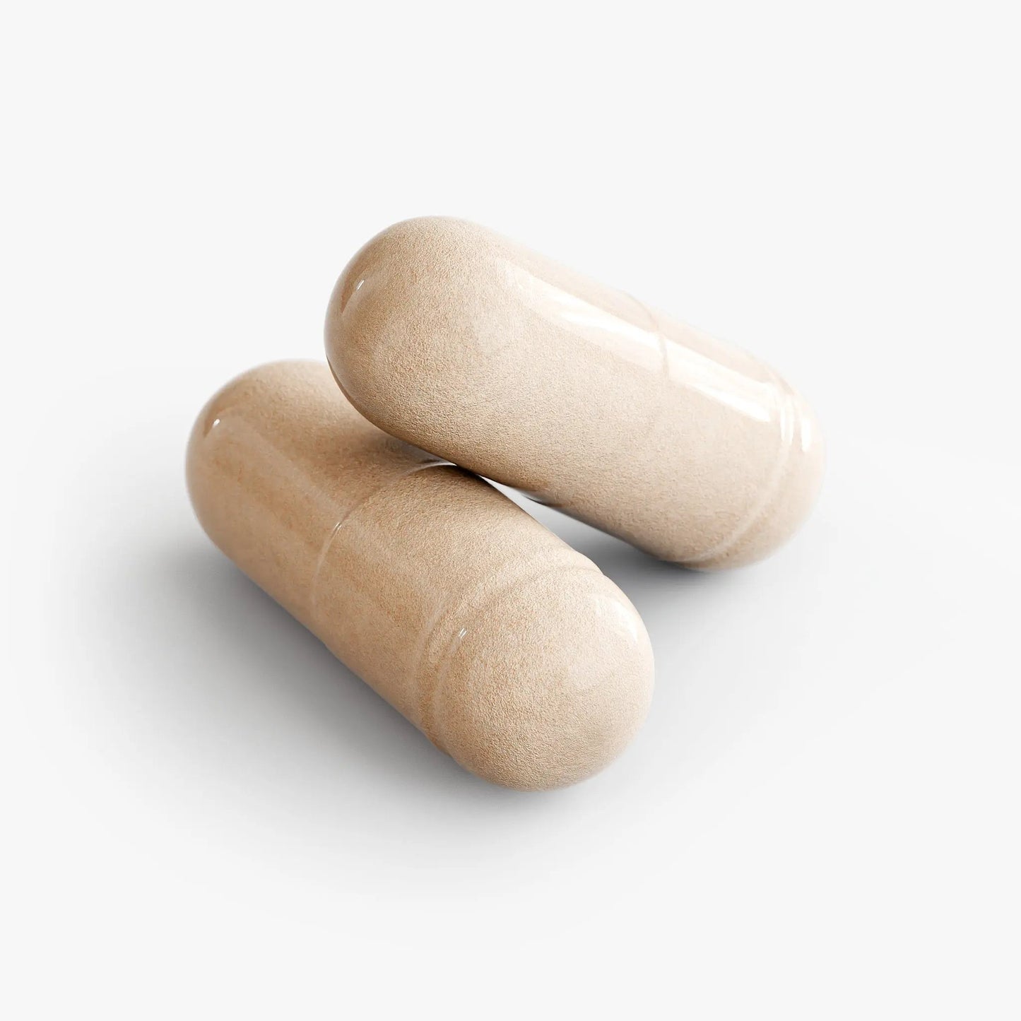 Close-up of two Zen Mode Ashwagandha capsules