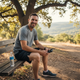 Real man post-workout candid